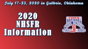 Ecks qualifying for 2020 National High School Finals Rodeo