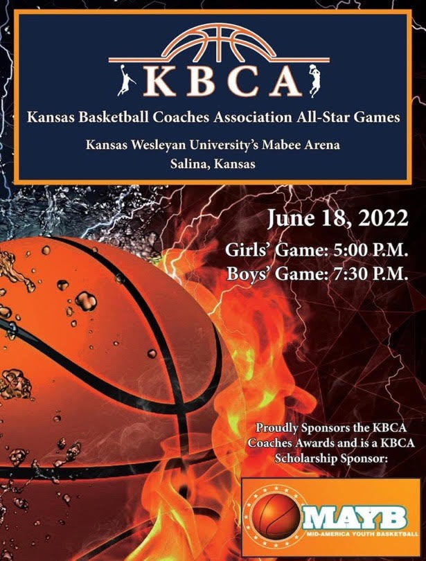 Kansas Basketball Coaches Association All-Star Games at Kansas Wesleyan University's Mabee Arena in Salina Kansas on June 18, 2022.  Girls' Game starts at 5:00 PM and Boys' Game starts at 7:30 PM.