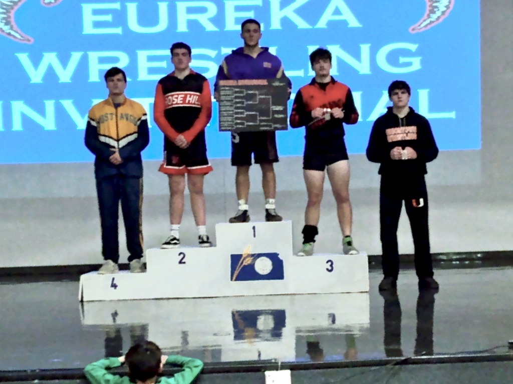 Congratulations to Colby Hueston for his 5th place finish in the 190lb weight class at the Eureka Invitational Wrestling Tournament on Saturday, January 21.