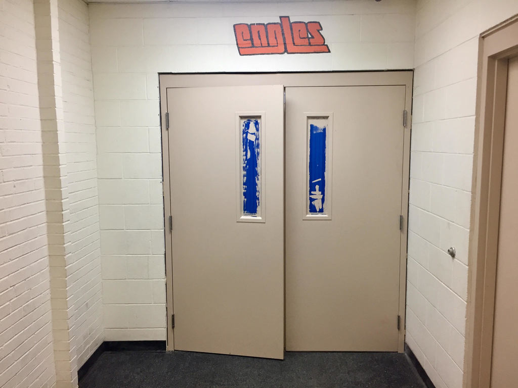 Weight Room doors were replaced