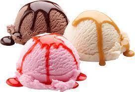 Ice cream with topping